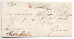 Marienwerder 1863 Nach Graudenz - Brief Ohne Inhalt - Lettres & Documents