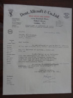 Londres Royaume Uni " Dent Allcroft Et Co ,,Ltd Head Of Office Export 1956 - Ver. Königreich