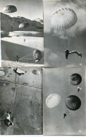 PARACHUTISME(CARTE PHOTO) LOT DE 13 PHOTOS - Parachutting