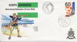 FDC Korps Mariniers (1980) - Blanco / Open Klep - Briefe U. Dokumente