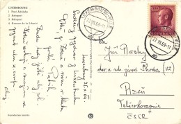 L0754 - Luxembourg (1969) Luxembourg-Ville (postcard: Luxembourg Airport; To Czechoslovakia) Tariff: 2,00 F - Brieven En Documenten