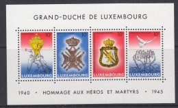 Luxemburg 1985 Héros & Martyrs M/s  ** Mnh (33540) - Blocs & Feuillets