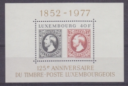 Luxemburg 1977 125e Anniversaire Du Timbre-poste Luxembourgeois M/s ** Mnh (33548) - Blocs & Feuillets