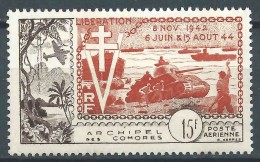 Archipel Des Comores - 1954 - Anniversaire De La Libération - PA 4 - Neuf * - MLH - Airmail