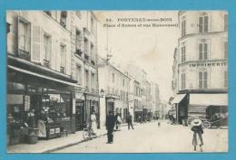 CPA 84 - Commerce Marchand Cartes Postales Place D'Armes Et Rue Mauconseil FONTENAY-SOUS-BOIS 94 - Fontenay Sous Bois