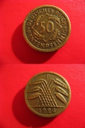 Allemagne Nazie - 50 Rentenpfennig 1924 F Stuttgart 4377 - 50 Rentenpfennig & 50 Reichspfennig