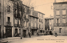 RIVESALTES (Pyrénées-Orientales) - Place De La Mairie Et Rue Ludovic Ville -  Carte En Très Bon état - Rivesaltes