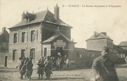 Acheux  (80.Somme)  Le Bureau Des Postes Et Télégraphes - Thème PTT - Acheux En Amienois