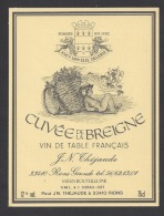 Etiquette De Vin De Table - Cuvée De La Breigne  -  Enfant  -  JN. Théjaude à Rions  (33) - Bambini