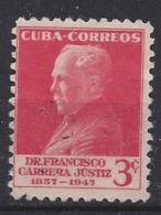 Cuba  1953  Dr. F. Carrera Justiz  (o) 3c - Gebraucht