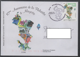 MAYOTTE - PASSAMAINTI / 2007 ENVELOPPE PREMIER JOUR  ILLUSTREE NUMEROTEE POUR LA FRANCE (ref 7264e) - Storia Postale