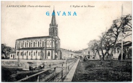 82 LAFRANCAISE - L'église Et La Place - Lafrancaise