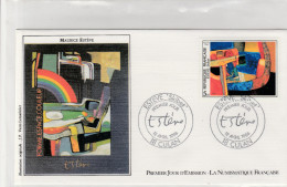 FRANCE LETTRE N°24143 OBLITERATION PREMIER JOUR MAURICE ESTEVE -SKIBET - Modern