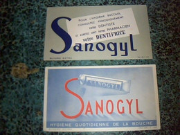 Vieux Papiers Publicités Buvards  DentifriceSanogyl X 2 Différents - D