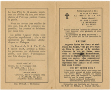 IMAGE PIEUSE HOLY CARD SANTINI Papier 2 Volets : " Je Suis La Voie La Vérité Et La Vie " Couvent Anglet - Imágenes Religiosas
