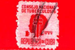 CUBA - Usato - 1954 - Tasse Postali - Croce Di Lorena - TBC - Pro Tubercolosi - 1 Rosso - Usados