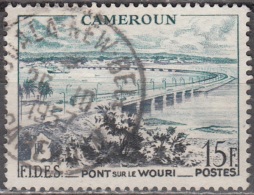 Cameroun 1956 Michel 313 O Cote (2001) 0.90 Euro Pont Sur Le Wouri Cachet Rond - Used Stamps