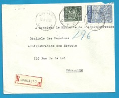 768+771 Op Brief Aangetekend Met Stempel COUILLET 1 (VK) - 1948 Export