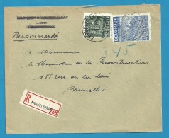 768+771 Op Brief Aangetekend Met Stempel ERQUELINNES (VK) - 1948 Export
