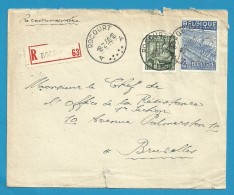 768+771 Op Brief Aangetekend Met Stempel ROCOURT (VK) - 1948 Export