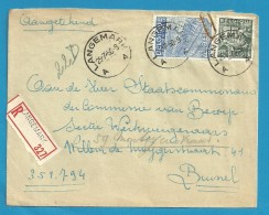 768+771 Op Brief Aangetekend Met Stempel LANGEMARK (VK) - 1948 Export