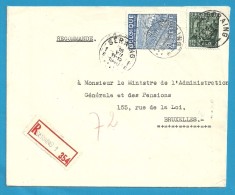 768+771 Op Brief Aangetekend Met Stempel SERAING (VK) - 1948 Export