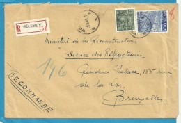 768+771 Op Brief Aangetekend Met Stempel WOLUWE 2 (VK) - 1948 Export