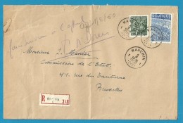 768+771 Op Brief Aangetekend Met Stempel MARCHIN 1 (VK) - 1948 Export