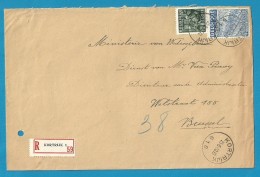 768+771 Op Brief Aangetekend Met Stempel KORTRIJK 1 (VK) - 1948 Export