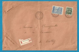 768+771 Op Brief Aangetekend Met Stempel MARTELANGE  (VK) - 1948 Export