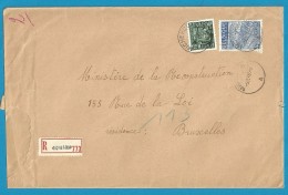 768+771 Op Brief Aangetekend Met Stempel MICHEROUX (VK) - 1948 Export