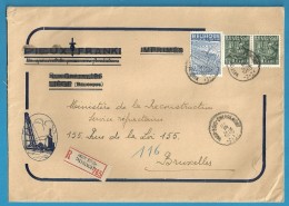 768+771 Op Brief Aangetekend Met Stempel VAUX-SOUS-CHEVREMONT (VK) - 1948 Export