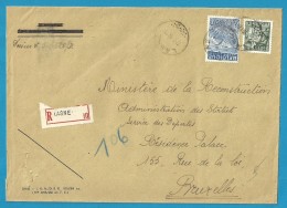 768+771 Op Brief Aangetekend Met Stempel LASNE (VK) - 1948 Export