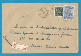 768+771 Op Brief Aangetekend Met Stempel JEMEPPE-SUR-MEUSE (VK) - 1948 Export