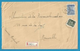 768+771 Op Brief Aangetekend Met Stempel CHENEE (VK) - 1948 Export