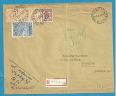 710+715+771 Op Brief (SM -Militair Port Vrij) Aangetekend Met Stempel POSTES-POSTERIJEN B.P.S.6 (VK) - 1948 Export