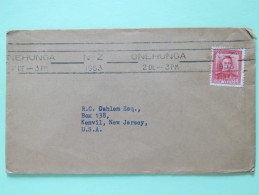 New Zealand 1953 Cover Onehunga To USA - King - Brieven En Documenten