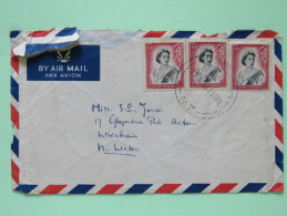 New Zealand 1957 Cover Poxchurch To N. Wales - Queen - Lettres & Documents