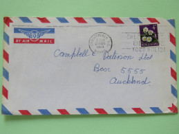 New Zealand 1969 Cover Christchurch To Auckland - Flowers - Holiday Slogan - Storia Postale
