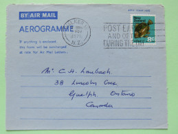 New Zealand 1971 Aerogramme Walker St. To Canada - Fish - Storia Postale
