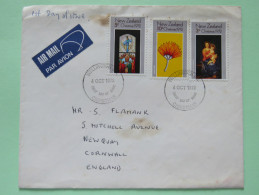 New Zealand 1972 FDC Cover Wellington To England - Christmas - Covers & Documents