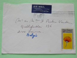 New Zealand 1972 Cover Auckland To Belgium - Christmas Flower - Covers & Documents