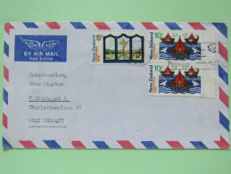 New Zealand 1975 Cover Tauro To Germany - Christmas - Ships - Cross - Storia Postale