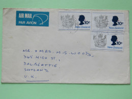 New Zealand 1977 Cover Invercargill To Scotland U.K. - Queen Arms - Covers & Documents