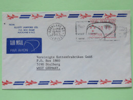 New Zealand 1983 Cover Auckland To Germany - Machine Franking - Plane Kiwi - Lettres & Documents