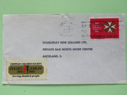 New Zealand 1985 Cover To Auckland - St. John Ambulance - Medal - Crippled Children Soc. Label - Lettres & Documents