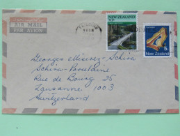 New Zealand 1985 Cover Feilding To Switzerland - Mineral - Bridge - Lettres & Documents