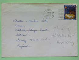 New Zealand 1987 Cover Howick To England Than To Hong Kong - Christmas - Horse - Brieven En Documenten