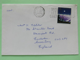 New Zealand 1989 Cover Waikato To England - Christmas Star - Brieven En Documenten