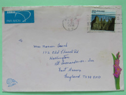 New Zealand 1991 Cover To England - Ahuriri River Clay Cliffs - Briefe U. Dokumente